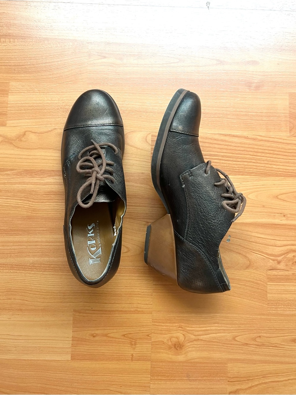 Kork-Ease Stella Metallic Leather Oxford Shoes